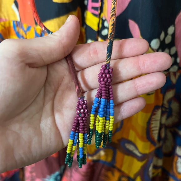 FARM Rio x Anthropologie Women’s Multicolor Button Front Maxi Dress Size Small - Picture 12 of 12